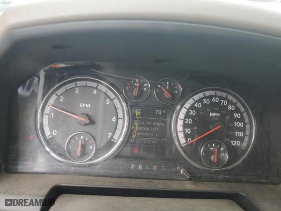 2009 Dodge Ram 1500 SLT with VIN 1D3HB13P99S747472, listed as a Copart auction lot 71569334 with 267,272 mi miles and Salvage Title. Bid and sale history available at carsss.com. Image 9.