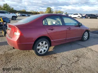 2010 Honda Civic Sdn LX with VIN 2HGFA1F55AH577203, listed as a Copart auction lot 53259215 with 179,834 mi miles and Salvage Title. Bid and sale history available at carsss.com. Image 3.