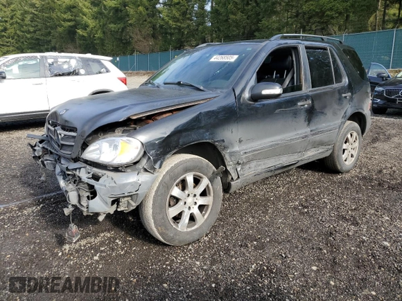2003 Mercedes-Benz M-Class 3.7L with VIN 4JGAB57E93A438457, listed as a Copart auction lot 44268505 with 0 mi miles and Salvage Title. Bid and sale history available at carsss.com. Image 1.
