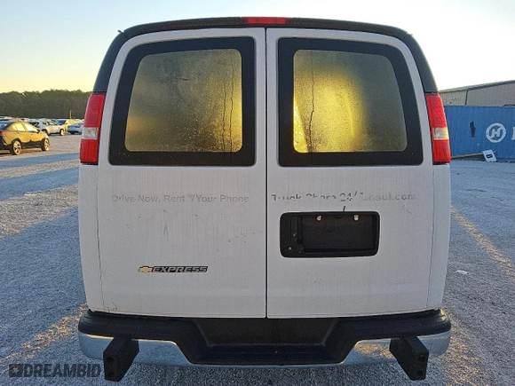 2022 Chevrolet Express Cargo Van with VIN 1GCWGAFP7N1211701, listed as a Copart auction lot 76135834 with 21,156 mi miles and Clean Title. Bid and sale history available at carsss.com. Image 6.