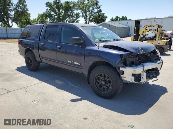 2012 Nissan Titan SV with VIN 1N6AA0ED3CN331091, listed as a Copart auction lot 57805625 with 106,693 mi miles and Salvage title. Bid and sale history available at DreamBid. Image 4.