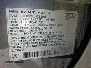 2017 Audi Q7 Premium Plus with VIN WA1LAAF74HD032453, listed as a Copart auction lot 48481215 with 97,964 mi miles and Clean Title. Bid and sale history available at carsss.com. Image 10.