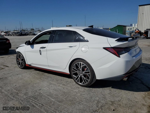 2023 Hyundai Elantra N with VIN KMHLW4AK2PU016119, listed as a Copart auction lot 76081424 with 52,133 mi miles and Salvage Title. Bid and sale history available at carsss.com. Image 2.