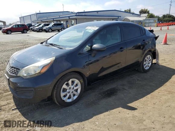 2013 Kia Rio LX with VIN KNADM4A31D6112747, listed as a Copart auction lot 57768594 with 87,140 mi miles and Salvage Title. Bid and sale history available at carsss.com. Image 1.