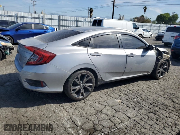 2019 Honda Civic Sport with VIN 2HGFC2F85KH502724, listed as a Copart auction lot 53750895 with 112,750 mi miles and Salvage Title. Bid and sale history available at DreamBid. Image 3.