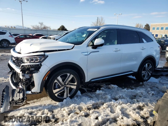 2023 Kia Sorento SX Prestige z VIN KNDRKDLG4P5181599, wystawiony jako Copart lot #46238065 z przebiegiem 16 451 mil mil oraz Szkoda całkowita • Salvage title. Historia ofert i sprzedaży dostępna na DreamBid. Obrazek 1.