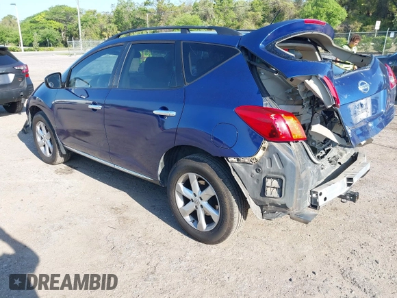 2009 Nissan Murano S with VIN JN8AZ18U09W024899, listed as a IAAI auction lot 41933798 with 135,078 mi miles. Bid and sale history available at carsss.com. Image 3.