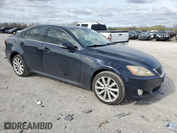 2010 Lexus IS 250 with VIN JTHCF5C21A5037163, listed as a Copart auction lot 49868475 with 156,733 mi miles and Salvage Title. Bid and sale history available at carsss.com. Image 4.