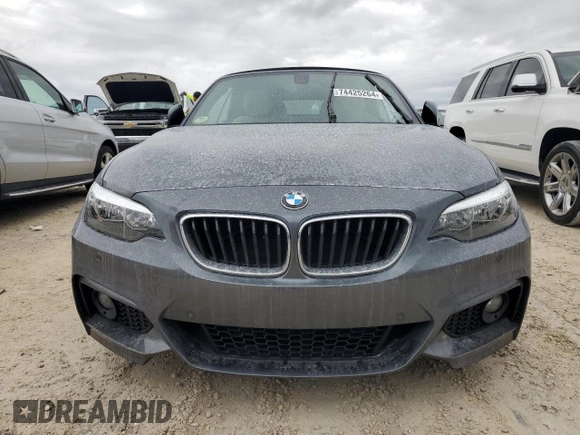 2017 BMW 2 Series 230i with VIN WBA2K9C37HV950557, listed as a Copart auction lot 74425264 with Not provided miles and Salvage title. Bid and sale history available at DreamBid. Image 5.