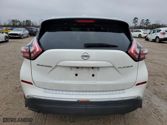 2015 Nissan Murano Platinum with VIN 5N1AZ2MG5FN245770, listed as a Copart auction lot 51258075 with 150,302 mi miles and Salvage Title. Bid and sale history available at carsss.com. Image 6.