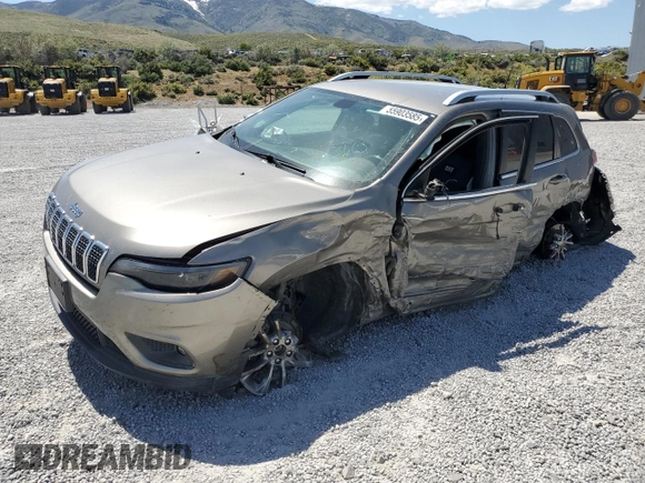 2020 Jeep Cherokee Latitude Plus z VIN 1C4PJMLX9LD510176, wystawiony jako Copart lot #55903585 z przebiegiem 67 151 mil mil oraz Szkoda całkowita • Salvage title. Historia ofert i sprzedaży dostępna na DreamBid. Obrazek 1.