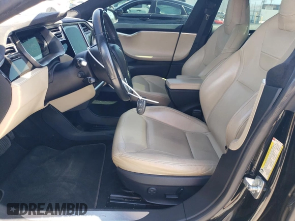 2016 Tesla Model S 90D with VIN 5YJSA1E20GF123251, listed as a Copart auction lot 52791625 with 97,393 mi miles and Salvage Title. Bid and sale history available at DreamBid. Image 7.
