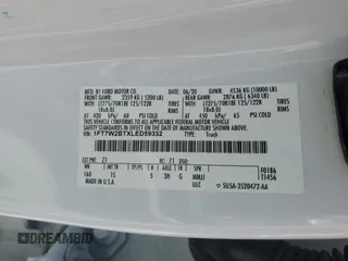 2020 Ford F-250 XL с VIN 1FT7W2BTXLED59332, выставлен на аукционе Copart как лот 57712585 с пробегом 97 358 миль миль и Списание • Salvage title. История ставок и продаж доступна на DreamBid. Изображение 12.