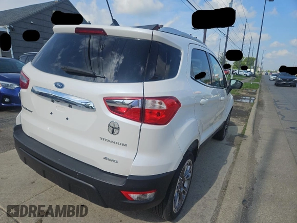 2019 Ford EcoSport Titanium z VIN MAJ6S3KL4KC280624, wystawiony jako Copart lot #57574955 z przebiegiem 122 900 mil mil oraz Tytuł czysty. Historia ofert i sprzedaży dostępna na DreamBid. Obrazek 4.