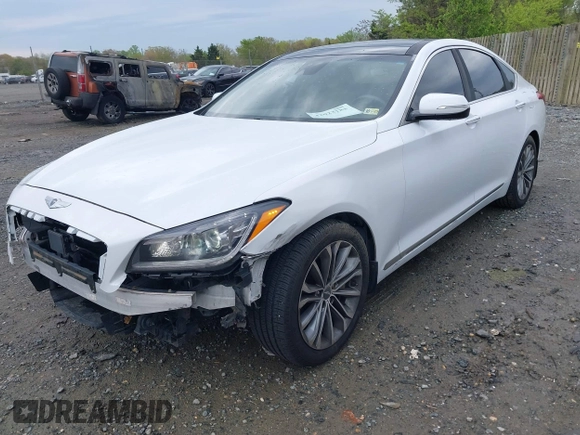 2015 Hyundai Genesis 3.8L with VIN KMHGN4JEXFU078879, listed as a IAAI auction lot 42023183 with 178,075 mi miles. Bid and sale history available at carsss.com. Image 19.