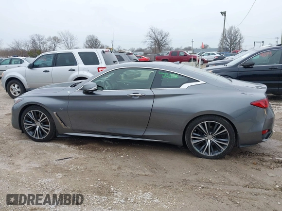 2017 Infiniti Q60 2.0t with VIN JN1CV7EL1HM321126, listed as a IAAI auction lot 41967092 with 72,158 mi miles and . Bid and sale history available at DreamBid. Image 14.