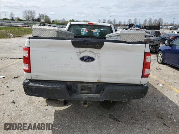 2021 Ford F-150 XL with VIN 1FTMF1C56MKD81988, listed as a Copart auction lot 51101275 with 94,531 mi miles and Salvage title. Bid and sale history available at DreamBid. Image 6.