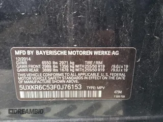 2015 BMW X5 xDrive50i z VIN 5UXKR6C53F0J76153, wystawiony jako Copart lot #52365645 z przebiegiem 119 431 mil mil oraz Czysty tytuł • Clean title. Historia ofert i sprzedaży dostępna na DreamBid. Obrazek 13.