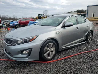 2015 Kia Optima Hybrid with VIN KNAGM4AD1F5083832, listed as a Copart auction lot 48235105 with 163,214 mi miles and Salvage Title. Bid and sale history available at carsss.com. Image 1.