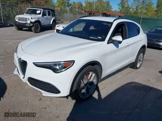2018 Alfa Romeo Stelvio Ti Sport with VIN ZASFAKNN8J7B84353, listed as a IAAI auction lot 40483977 with 86,077 mi miles. Bid and sale history available at carsss.com. Image 2.