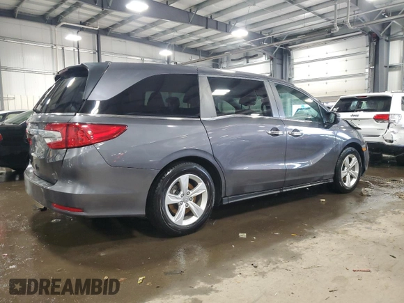 2019 Honda Odyssey EX with VIN 5FNRL6H53KB002850, listed as a Copart auction lot 46446265 with 57,278 mi miles and Salvage Title. Bid and sale history available at carsss.com. Image 3.