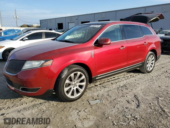 2013 Lincoln MKT with VIN 2LMHJ5FK8DBL51748, listed as a Copart auction lot 45625755 with 133,431 mi miles and Salvage Title. Bid and sale history available at DreamBid. Image 1.