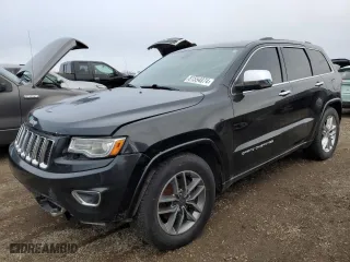 2014 Jeep Grand Cherokee Overland with VIN 1C4RJFCG5EC465377, listed as a Copart auction lot 81554874 with 202,102 mi miles and Salvage Title. Bid and sale history available at carsss.com. Image 1.