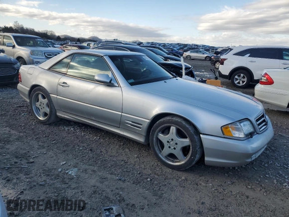 2001 Mercedes-Benz SL 500 with VIN WDBFA68F31F195902, listed as a Copart auction lot 49812045 with 154,923 mi miles and Clean title. Bid and sale history available at DreamBid. Image 4.