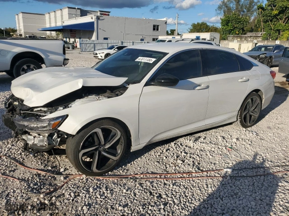 2022 Honda Accord Sedan Sport SE with VIN 1HGCV1F40NA044291, listed as a Copart auction lot 47011155 with 63,884 mi miles and Salvage Title. Bid and sale history available at carsss.com. Image 1.