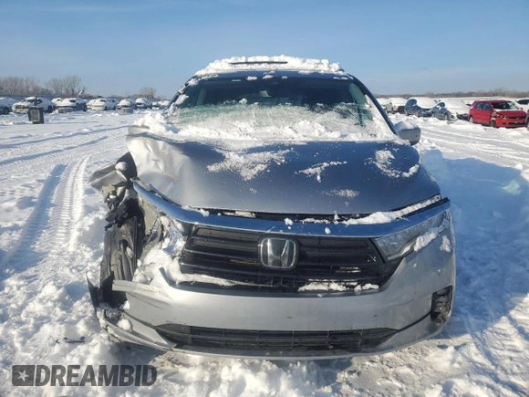 2024 Honda Odyssey EX-L with VIN 5FNRL6H62RB043232, listed as a Copart auction lot 87772175 with 22,130 mi miles and Salvage Title. Bid and sale history available at DreamBid. Image 5.