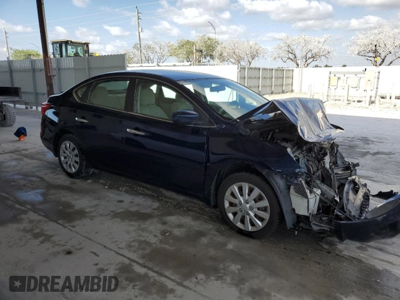 2017 Nissan Sentra SV with VIN 3N1AB7AP4HL638949, listed as a Copart auction lot 55046635 with 87,665 mi miles and Salvage Title. Bid and sale history available at DreamBid. Image 4.