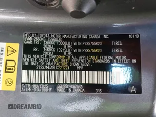 2020 Lexus RX with VIN 2T2SZMDA9LC221224, listed as a IAAI auction lot 41823952 with 139,612 mi miles. Bid and sale history available at carsss.com. Image 9.