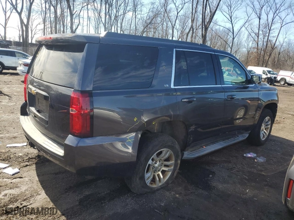 2015 Chevrolet Tahoe LS with VIN 1GNSKAKC2FR252599, listed as a Copart auction lot 48714885 with 140,946 mi miles and Salvage Title. Bid and sale history available at carsss.com. Image 3.