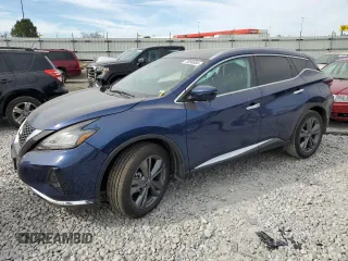 2021 Nissan Murano Platinum z VIN 5N1AZ2DS6MC121732, wystawiony jako Copart lot #75899584 z przebiegiem 34 431 mil mil oraz Szkoda całkowita • Salvage title. Historia ofert i sprzedaży dostępna na DreamBid. Obrazek 1.