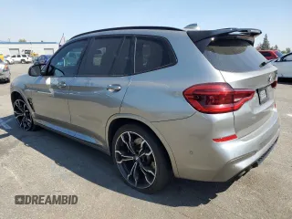 2021 BMW X3 M with VIN 5YMTS0C07M9G62091, listed as a Copart auction lot 72096374 with 89,181 mi miles and Salvage Title. Bid and sale history available at carsss.com. Image 2.