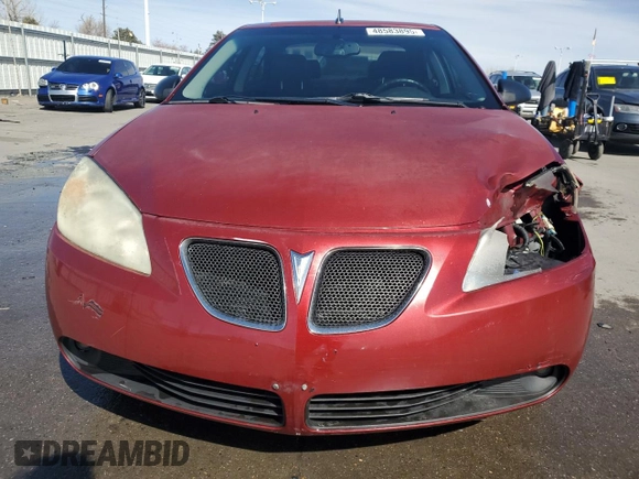 2008 Pontiac G6 GT with VIN 1G2ZH57N184118405, listed as a Copart auction lot 48583895 with 181,629 mi miles and Salvage Title. Bid and sale history available at DreamBid. Image 5.