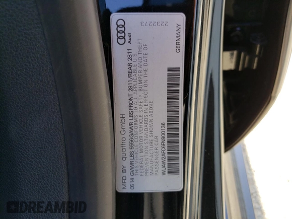2015 Audi RS 7 Prestige z VIN WUAW2AFC6FN900136, wystawiony jako Copart lot #54558253 z przebiegiem 69 045 mil mil oraz . Historia ofert i sprzedaży dostępna na DreamBid. Obrazek 14.