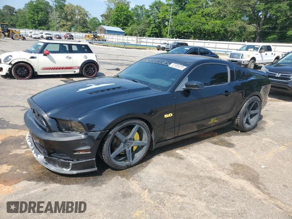2013 Ford Mustang GT with VIN 1ZVBP8CF2D5202086, listed as a Copart auction lot 52985025 with 83,074 mi miles and Salvage Title. Bid and sale history available at DreamBid. Image 1.