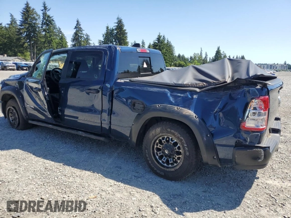 2019 Ram 1500 Tradesman z VIN 1C6SRFNTXKN651198, wystawiony jako Copart lot #58806495 z przebiegiem 61 082 mil mil oraz Szkoda całkowita • Salvage title. Historia ofert i sprzedaży dostępna na DreamBid. Obrazek 2.