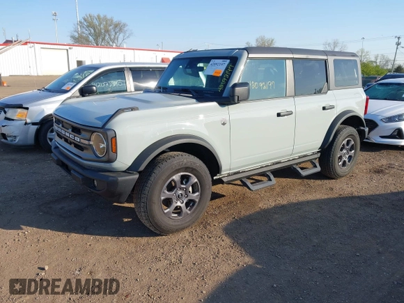 2023 Ford Bronco with VIN 1FMEE5BP3PLB54172, listed as a IAAI auction lot 42092197 with 30,167 mi miles and . Bid and sale history available at DreamBid. Image 2.