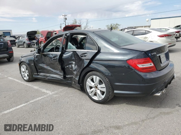 2012 Mercedes-Benz C 350 Sport with VIN WDDGF5HB2CR213828, listed as a Copart auction lot 76286344 with 32,985 mi miles and Salvage Title. Bid and sale history available at DreamBid. Image 2.
