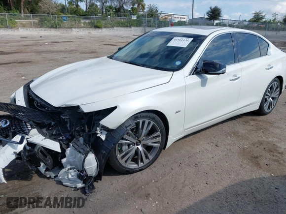 2020 Infiniti Q50 Luxe with VIN JN1EV7AP8LM200846, listed as a IAAI auction lot 41561135 with 45,569 mi miles and . Bid and sale history available at DreamBid. Image 18.