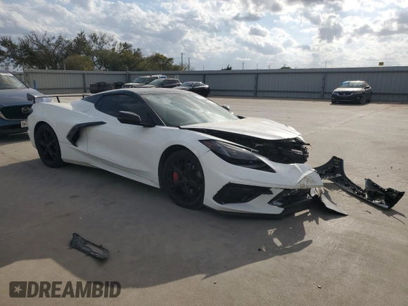 2022 Chevrolet Corvette 3LT with VIN 1G1YC3D46N5111499, listed as a Copart auction lot 77800734 with 16,188 mi miles and Salvage Title. Bid and sale history available at carsss.com. Image 4.