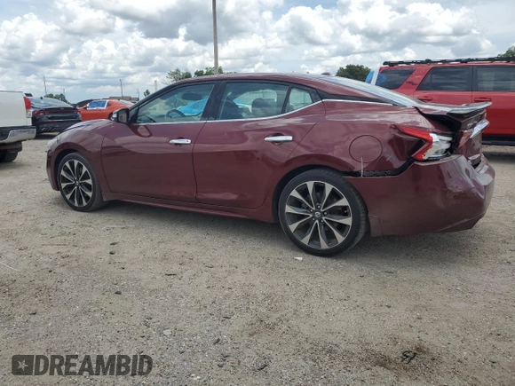 2016 Nissan Maxima SR with VIN 1N4AA6AP5GC404071, listed as a Copart auction lot 60612015 with 34,917 mi miles and Salvage title. Bid and sale history available at DreamBid. Image 2.