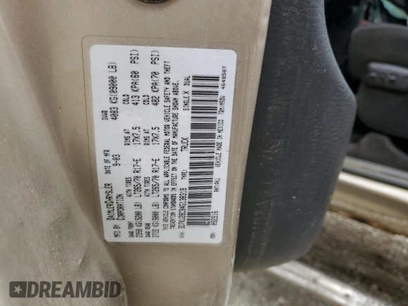 2004 Dodge Ram 2500 SLT with VIN 3D7KU28C84G138318, listed as a Copart auction lot 71396284 with 185,622 mi miles and Salvage Title. Bid and sale history available at carsss.com. Image 14.