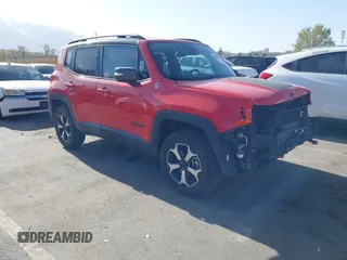 2019 Jeep Renegade Trailhawk z VIN ZACNJBC19KPK09606, wystawiony jako IAAI lot #42002002 z przebiegiem 25 646 mil mil oraz . Historia ofert i sprzedaży dostępna na DreamBid. Obrazek 1.