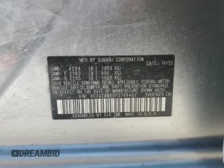 2023 Subaru Impreza with VIN 4S3GTAB60P3706407, listed as a Copart auction lot 53263305 with 41,436 mi miles and Salvage title. Bid and sale history available at DreamBid. Image 12.