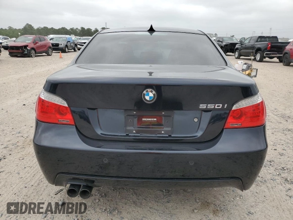 2010 BMW 5 Series 550i with VIN WBANW5C50ACT57345, listed as a Copart auction lot 52147555 with 118,863 mi miles and Clean Title. Bid and sale history available at DreamBid. Image 6.