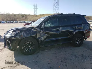 2019 Lexus LX 570 z VIN JTJHY7AXXK4287677, wystawiony jako Copart lot #54211315 z przebiegiem Nie podano mil oraz Szkoda całkowita • Salvage title. Historia ofert i sprzedaży dostępna na DreamBid. Obrazek 1.