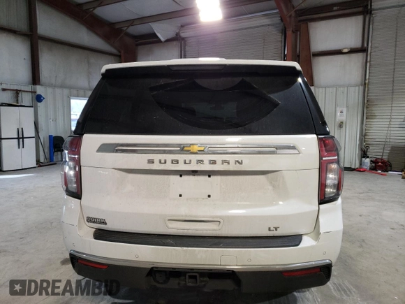 2021 Chevrolet Suburban LT z VIN 1GNSKCKD1MR392290, wystawiony jako Copart lot #46034315 z przebiegiem 63 759 mil mil oraz Szkoda całkowita • Salvage title. Historia ofert i sprzedaży dostępna na DreamBid. Obrazek 6.